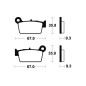 Pastillas de freno TECNIUM Sinterizadas deportivas para TM RACING ENF 250, BETA RR 250, YAMAHA YZ 125 y KAWASAKI KXF 250