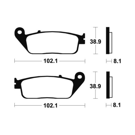 TECNIUM Bremsbeläge für DAELIM S2 125 2005-2011