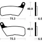 TECNIUM Street Organic Brake pads for HM CRE 50 SIX DERAPAGE COMPETITION 2007-2017