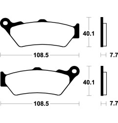 TECNIUM brake pads for DERBI MULHACEN 125, SENDA 125, SENDA 125 BAJA R 4T 2004-2013
