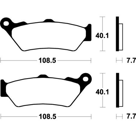 Plaquettes de frein TECNIUM MX/ATV métal fritté pour DERBI MULHACEN 125, SENDA 125, SENDA 125 BAJA R 4T de 2004 à 2013