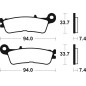 Pastillas de freno TECNIUM Sinterizadas para FANTIC XE 125, XEF 250, XEF 450, XX 125 y YAMAHA WRF 250, WRF 450, YZF 250, YZF 450