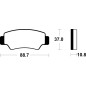 TECNIUM MX/ATV Sintered Metal Brake pads for CF MOTO UFORCE 800 EPS T1, UFORCE 800 EX 2018-2022 - MO4487