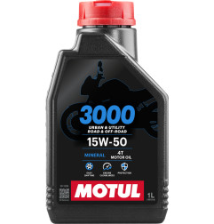 Huile moteur MOTUL 3000 4T - 15W50 - 1L