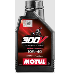 Huile moteur MOTUL 300V Factory Line Off-Road Racing 4T - 10W40 JASO MA2 - 4L