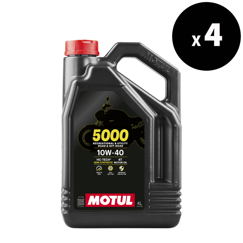 Huile moteur MOTUL 5000 4T - 10W40 - 4L (x4)