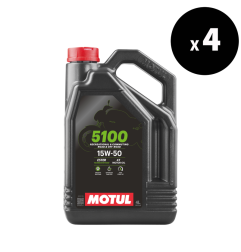 Huile moteur MOTUL 5100 4T - 15W50 - 4L (x4)