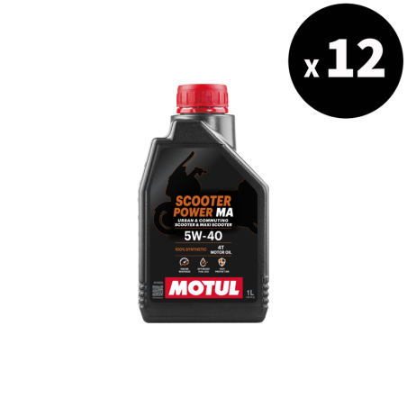 MOTUL Scooter Power 4T Motor Oil - 5W40 - 1L (x12)