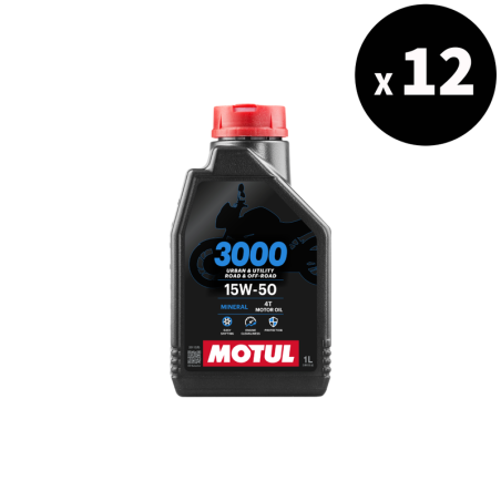 MOTUL 3000 4T Motor Oil - 15W50 - 1L (x12)