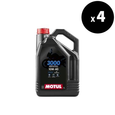 MOTUL 3000 4T Motor Oil - 10W40 - 4L (x4)
