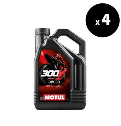 Huile moteur MOTUL 300V Factory Line Road Racing 4T - 0W30 - 4L (x4)