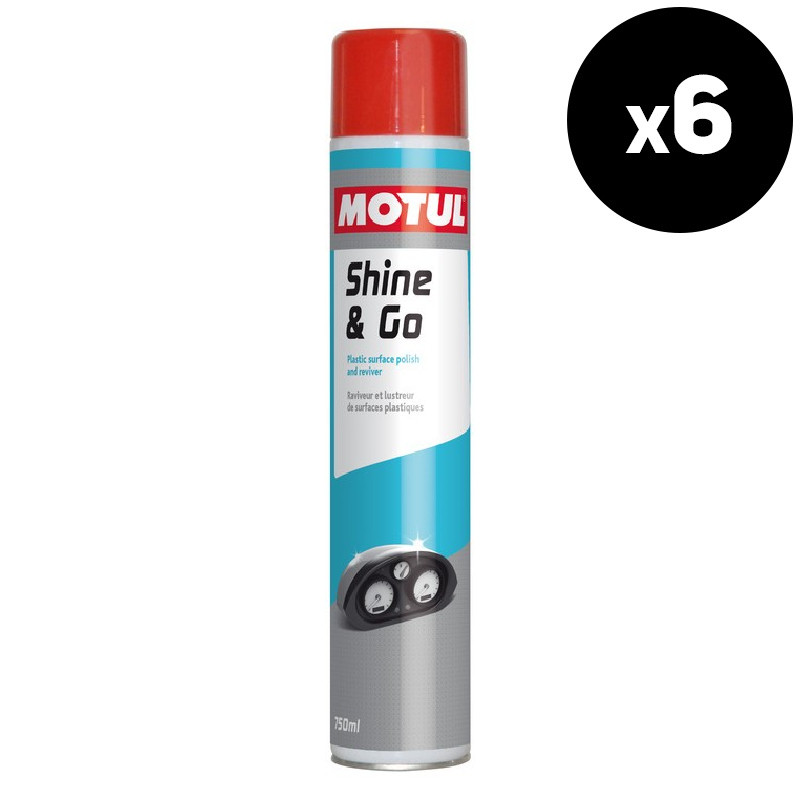 Nettoyant silicone MOTUL Shine & Go Gamme Atelier - spray 750ml (x6) Nettoyant silicone MOTUL Shine & Go Gamme Atelier - spray 750ml (x6)