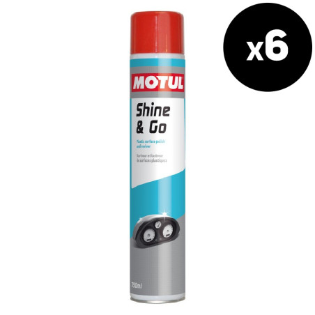 Nettoyant silicone MOTUL Shine & Go Gamme Atelier - spray 750ml (x6)