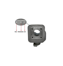 MALOSSI piston, Ø 40 mm, for two-stroke engines – including piston pin and piston rings – Piston pin Ø 12 mm / for installation 