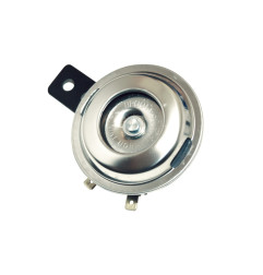 Klaxon HIGHSIDER smart 12V-72 mm - inox pour APRILIA RXV 450, SUZUKI DR-Z 125 L, DAELIM DELFINO 125 et HONDA MONKEY