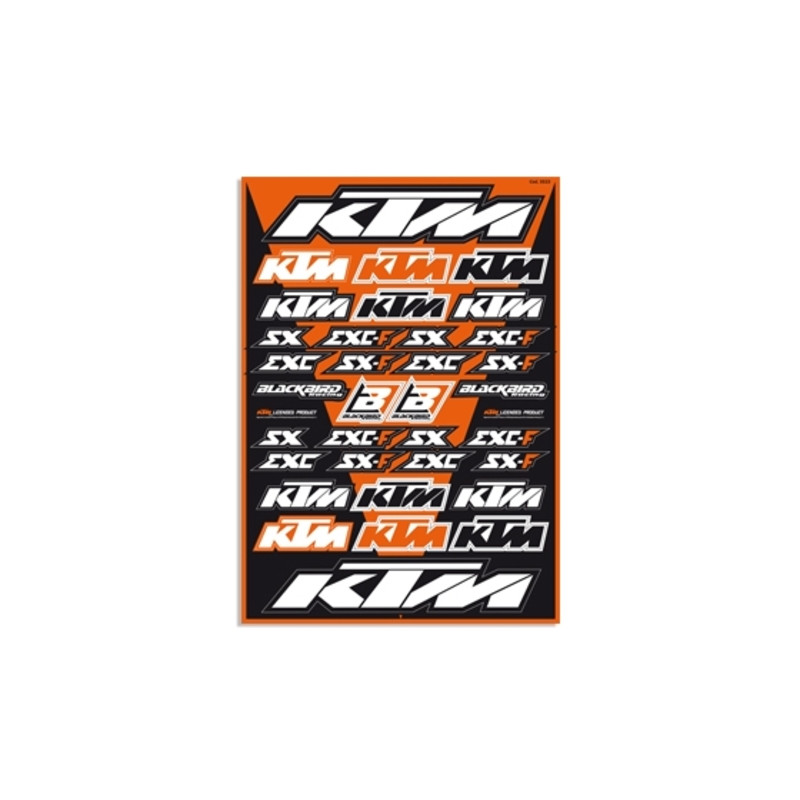 Universal-Aufkleber-Kit BLACKBIRD Racing -F EXC/EXC-F für KTM EXC 250, EXC 300, SX 125, SX 250, SX 65 1974-2025