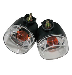 HIGHSIDER smart ATV Glühlampen Blinker Gehäuse Schwarz / Linse Klar (Paar), Vorn & Hinten für KYMCO, YAMAHA und HONDA 1993-2020