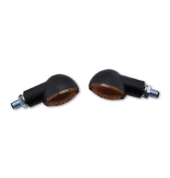 Clignotant HIGHSIDER smart Cateye Mini homologué - verre fumé - la paire pour KYMCO MXU 150 et YAMAHA YFM 350 GRIZZLY 2WD