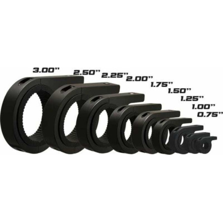 Vision X Rohrschellensatz Halterung Ø 50 mm Verschraubungen M10 Alu schwarz