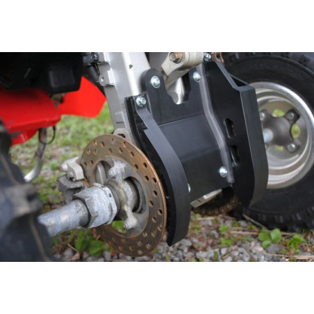 Protector trasero de cárter AXP 6 mm negro para HONDA TRX 450 R SPORTRAX ELECTRIC START 2WD, TRX 450 R SPORTRAX KICK START 2WD