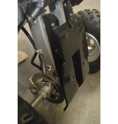 Protector trasero de cárter AXP 10 mm negro para YAMAHA YFM 700 RAPTOR 2WD de 2006 a 2019