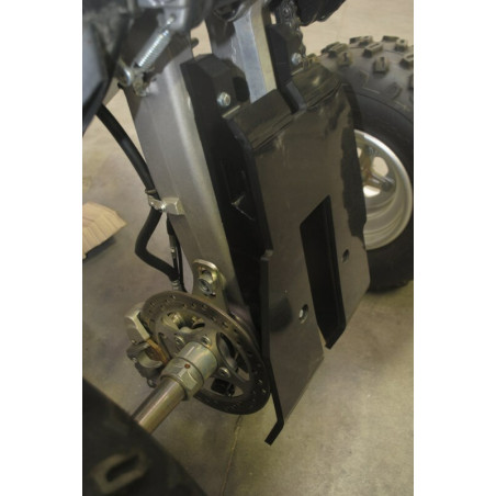 Protector trasero de cárter AXP 10 mm negro para YAMAHA YFM 700 RAPTOR 2WD de 2006 a 2019