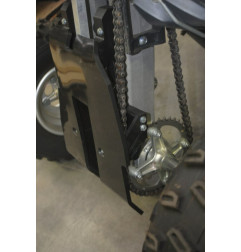 Protector trasero de cárter AXP 10 mm negro para YAMAHA YFM 700 RAPTOR 2WD de 2006 a 2019