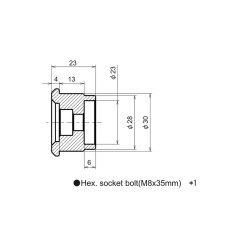 DAYTONA Adapter For Barend Mirror Kawa Z1000/800 , ER-6N for KAWASAKI KLR 650, KVF 650 BRUTE FORCE I 4WD 2008-2014