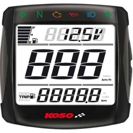KOSO XR-S 01 digital mutlifunction speedometer for KYMCO MAXXER 250, MXU 150, MXU 550, MXU 700 and YAMAHA YFM 350 GRIZZLY 2WD