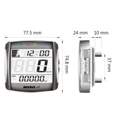KOSO XR-S 01 digital mutlifunction speedometer for KYMCO MAXXER 250, MXU 150, MXU 550, MXU 700 and YAMAHA YFM 350 GRIZZLY 2WD