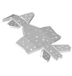 Kit completo de cubrecárter IRON BALTIC - Kodiak 450 - aluminio para YAMAHA YFM 450 KODIAK 4WD, YFM 450 KODIAK EPS 4WD