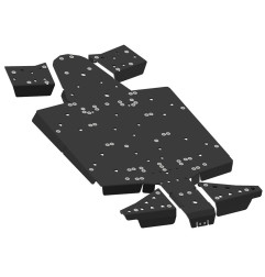 Kit completo de cubrecárter IRON BALTIC- plástico para POLARIS RZR S 1000, RZR S 900 de 2019 a 2021