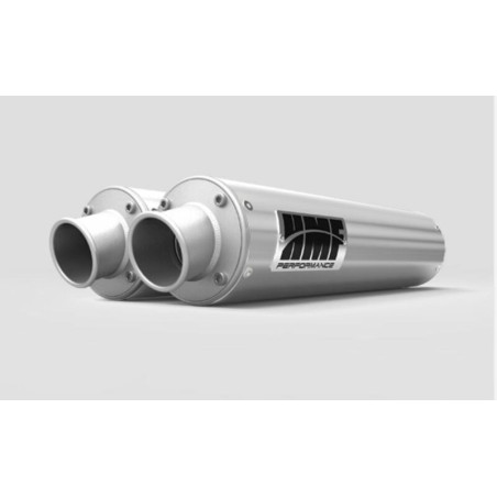 Silencieux HMF Dual Performance Series - Inox Brossé/ Turn Down pour POLARIS RZR XP 1000 TURBO, RZR XP 1000 TURBO S