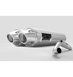 Silencieux HMF Dual Performance Series - Inox Brossé/ Euro pour POLARIS RZR XP 1000 TURBO, RZR XP 1000 TURBO S de 2016 à 2021