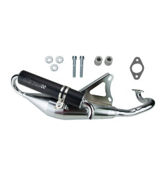 Pot d'échappement TECNIGAS Q-TRE Chrome pour GENERIC CRACKER 50, EPICO 50, IDEO 50, ONYX 50 et ADLY PANTHER 50 de 2006 à 2019