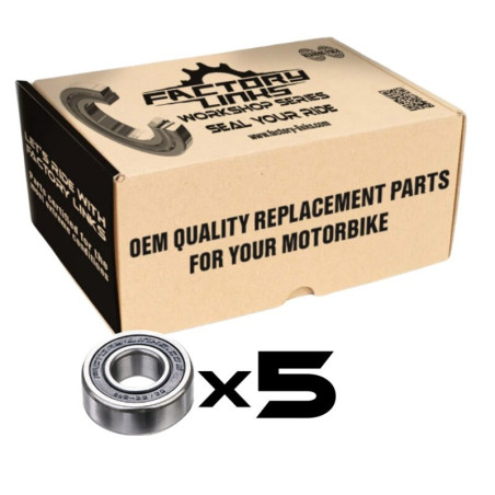 FACTORY LINKS Radlager - 6002 2RS 5x für POLARIS OUTLAW 50, CAN-AM DS 90, YAMAHA YZ 85 und HONDA CR 80 1980-2027
