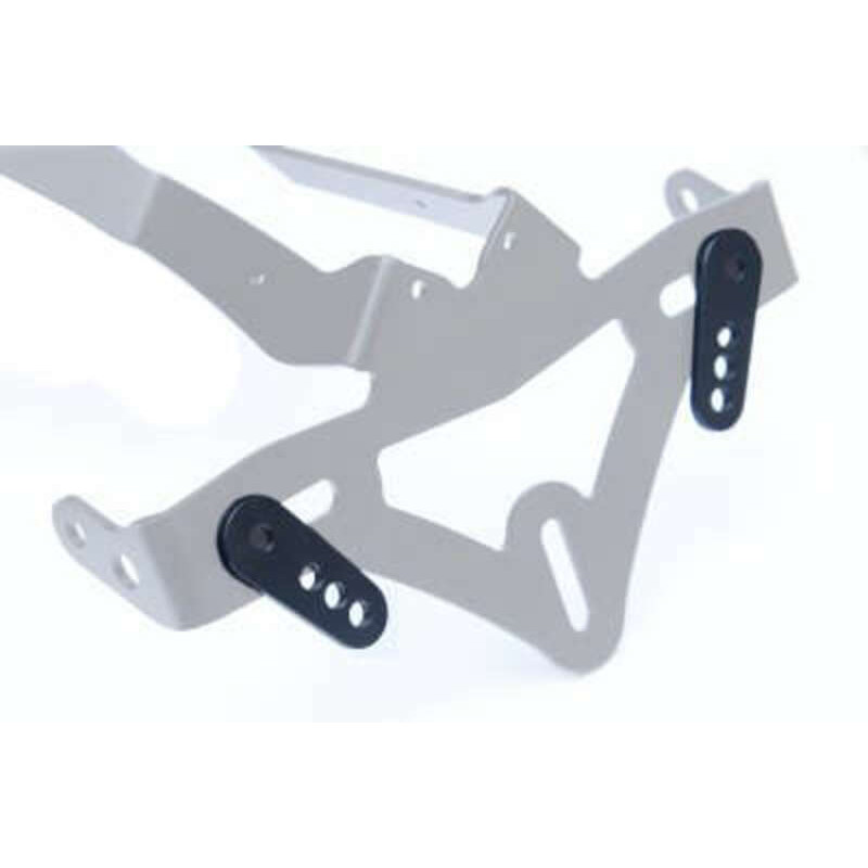Adaptateur de plaque d'immatriculation R&G RACING noir pour support de plaque pour VOGE DSX 900 et KTM ADVENTURE 890 Adaptateur de plaque d'immatriculation R&G RACING noir pour support de plaque pour VOGE DSX 900 et KTM ADVENTURE 890