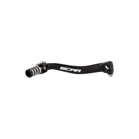 SCAR Schalthebel Schwarz/Endstück Schwarz für KAWASAKI KXF 450 2009-2015