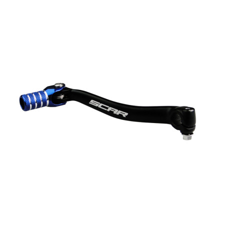 SCAR Gear Shift Lever Black/Blue Endpiece for TM RACING EN 250, EN 300, ENF 250, MX 250, MX 300 2019-2027