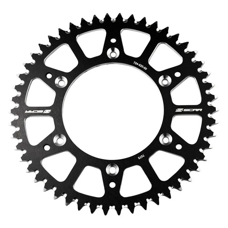 SCAR aluminium rear sprocket 520 pitch for HONDA CR 125, CR 250, CRF 250, CRF 450, CRF 450 X 1987-2027