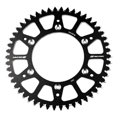 Corona de aluminio SCAR paso 520 para HONDA CR 125, CR 250, CRF 250, CRF 450, CRF 450 X de 1987 a 2027