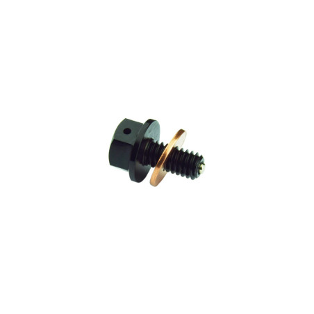 SCAR Magnetische Ölablassschraube Schwarz für KAWASAKI KX 250, KX 250 X, KX 450, KX 450 X, KXF 250 2021-2027
