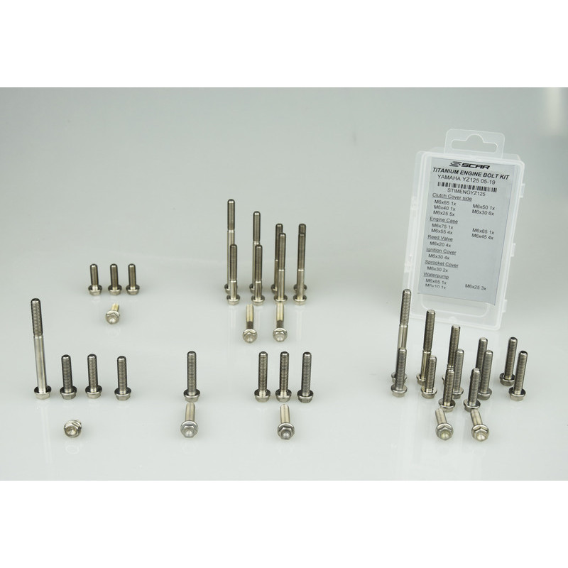 Pernos de motor SCAR Titan 44 uds para GAS GAS MCF 450, HUSQVARNA FC 450 y KTM SXF 450 de 2023 a 2027