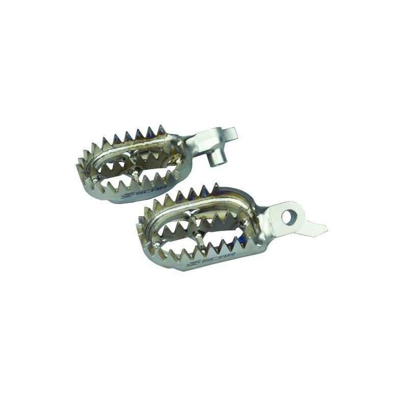Repose-pieds SCAR titane pour YAMAHA WRF 450, YZ 250, YZ 250 X, YZF 250, YZF 450 et FANTIC XXF 250, XXF 450 de 2023 à 2027