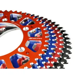 SCAR aluminium rear sprocket 520 pitch for YAMAHA WRF 450, YZ 125, YZF 250, YZF 450 and FANTIC XE 125, XEF 250, XEF 450, XX 125