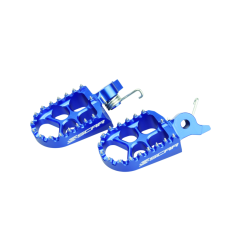 SCAR Food Pegs Evo - Blue for YAMAHA WRF 450, YZ 250, YZ 250 X, YZF 250, YZF 450 and FANTIC XXF 250, XXF 450 2023-2027