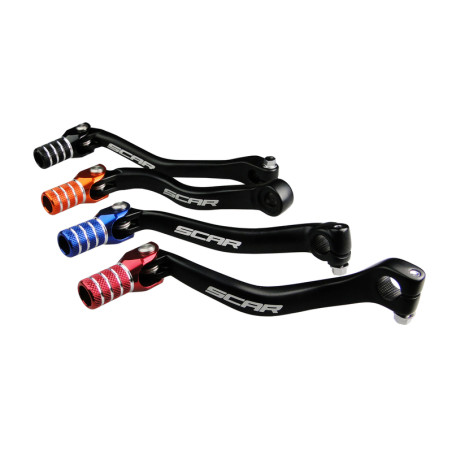 SCAR Gear Shift Lever Black/Red Endpiece for HONDA CRF 150, CRF 230 2003-2019