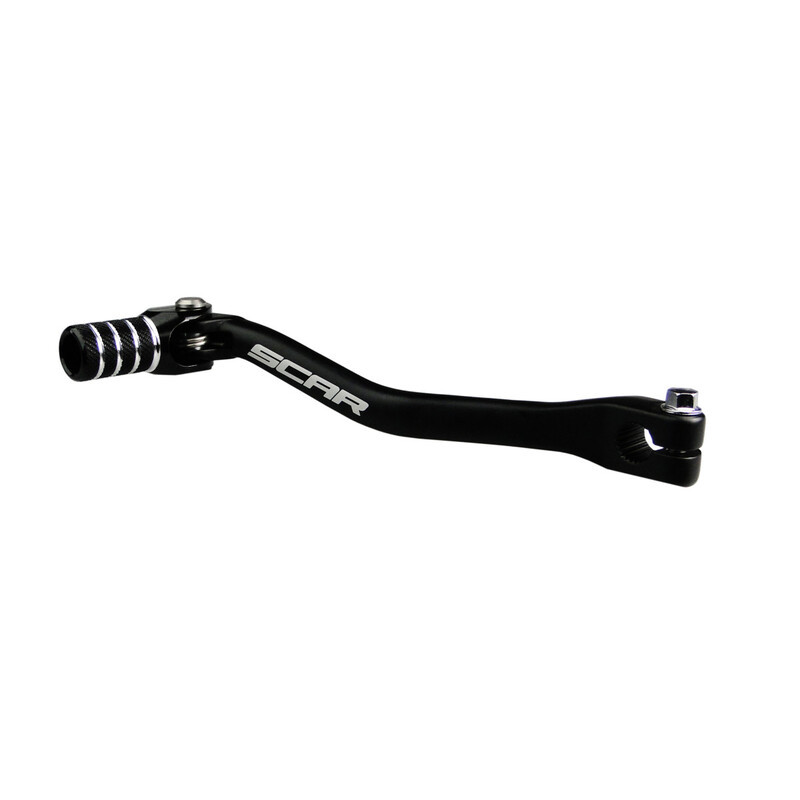 SCAR Gear Shift Lever Black/Black Endpiece for KTM SX 65, HUSQVARNA TC 65 and GAS GAS MC 65 2009-2027