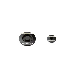 Tapones de motor SCAR - Negro para KAWASAKI KLX 450, KX 250, KX 450, KXF 250, KXF 450 de 2008 a 2027
