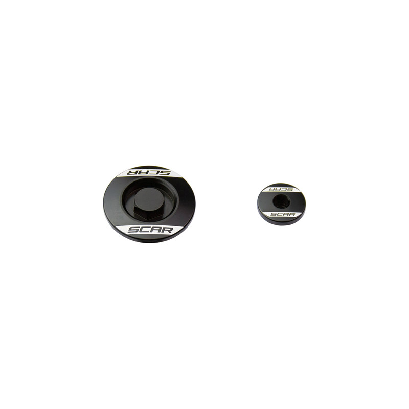 Tapones de motor SCAR - Negro para KAWASAKI KLX 450, KX 250, KX 450, KXF 250, KXF 450 de 2008 a 2027